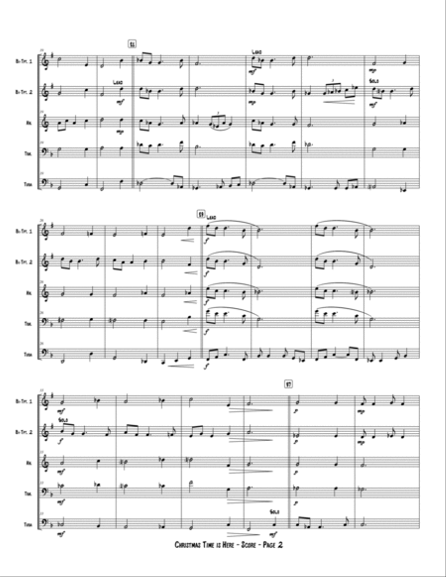 Christmas Time Is Here Brass Ensemble scores gallery preview page 4