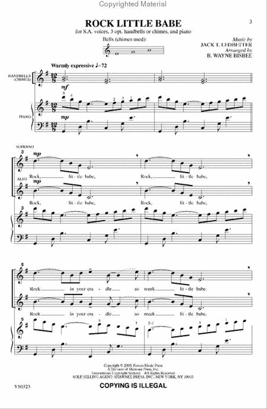 Rock, Little Babe 2-Part scores gallery preview page 2