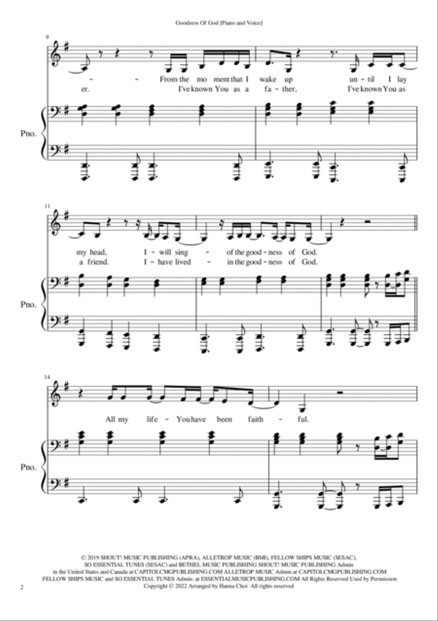 Goodness Of God Voice scores gallery preview page 2
