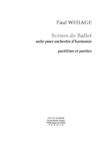 Scenes de Ballet