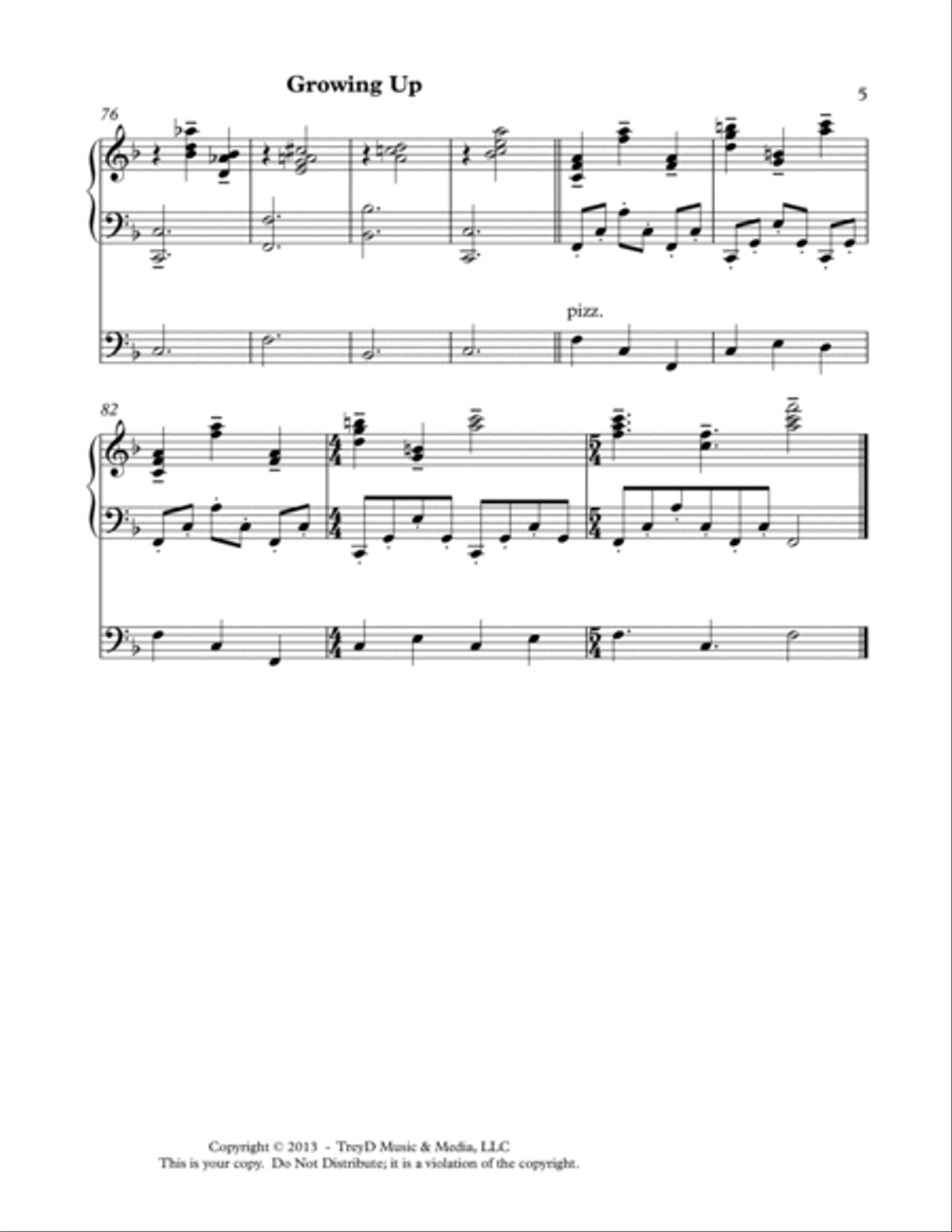 Growing Up Growing Up Set of Parts scores gallery preview page 5