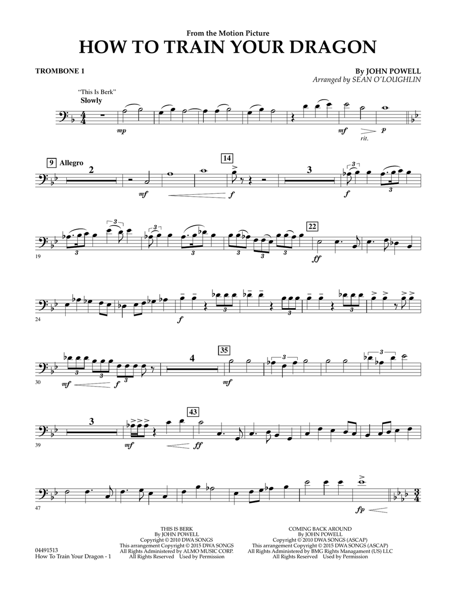 How to Train Your Dragon - Trombone 1