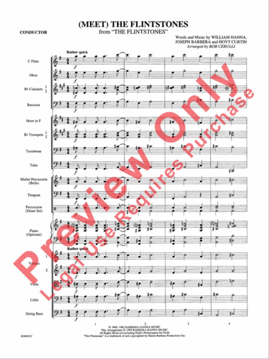 (Meet) The Flintstones Full Orchestra scores gallery preview page 4