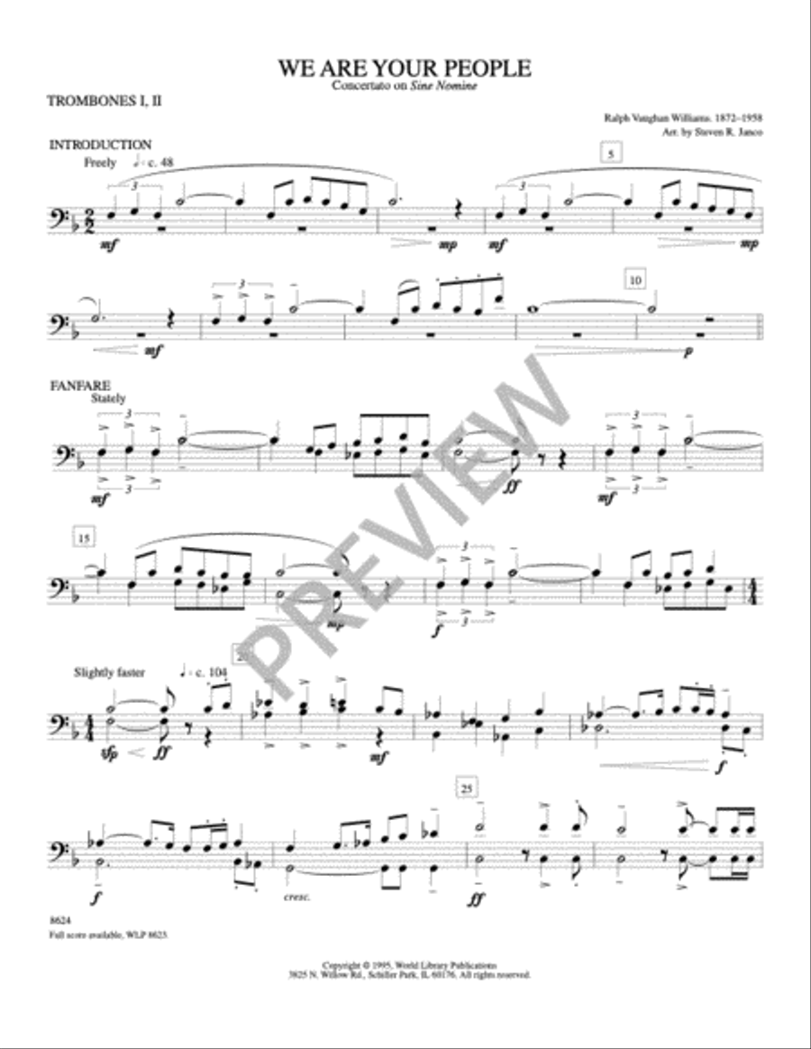 We Are Your People - Instrumental Edition Trombone scores gallery preview page 8