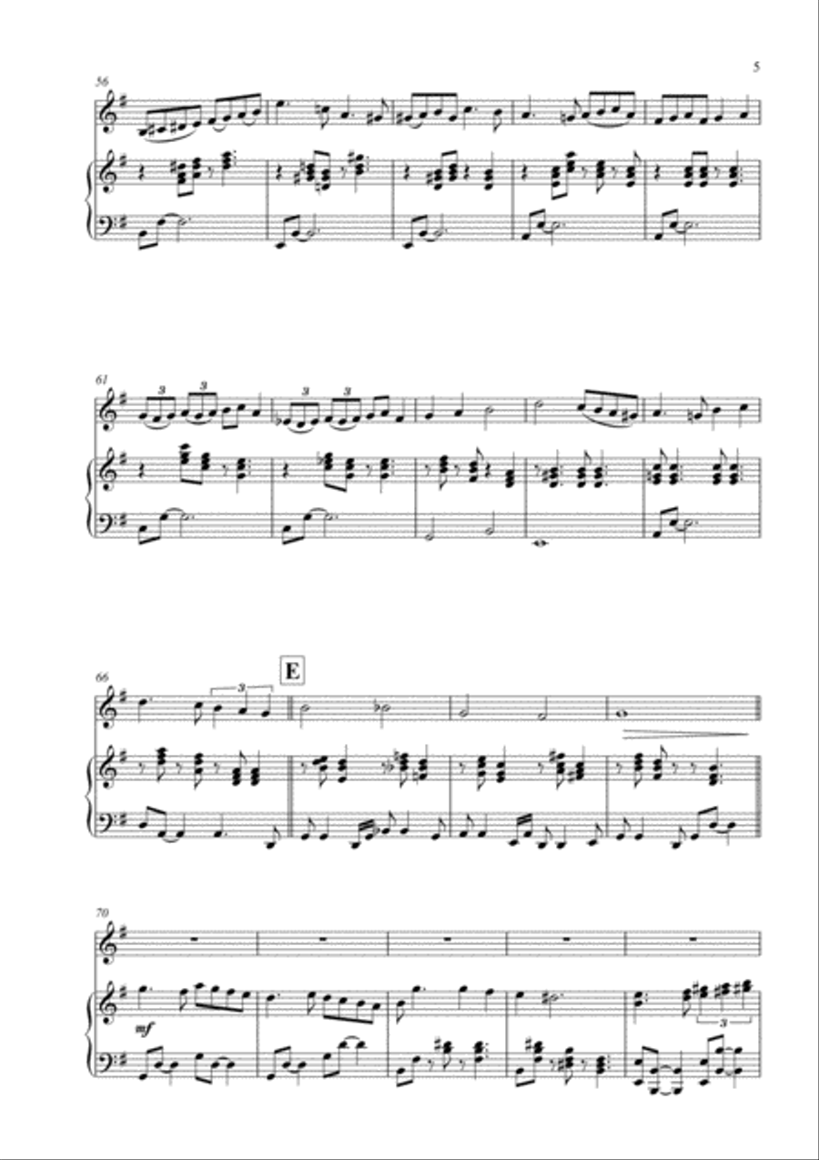 Autumn Dreams for Double Bass & Piano Double Bass scores gallery preview page 5