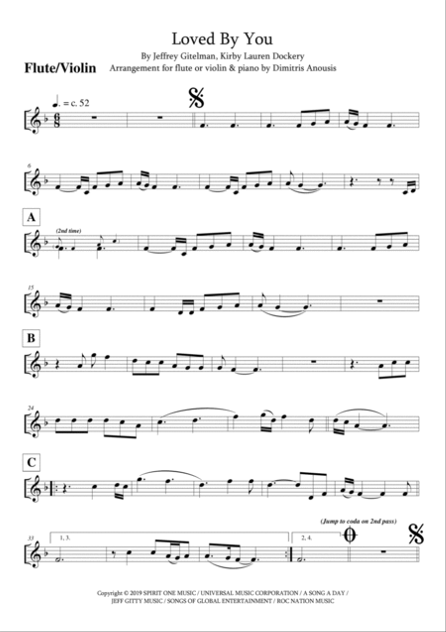 Loved By You Flute scores gallery preview page 3