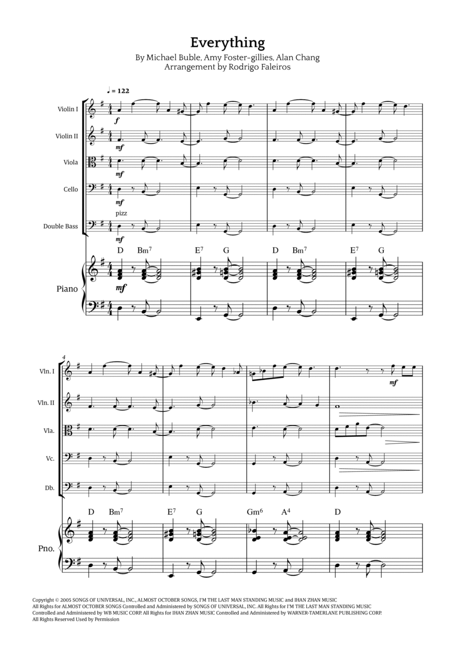Everything Everything String Quintet scores gallery preview page 1