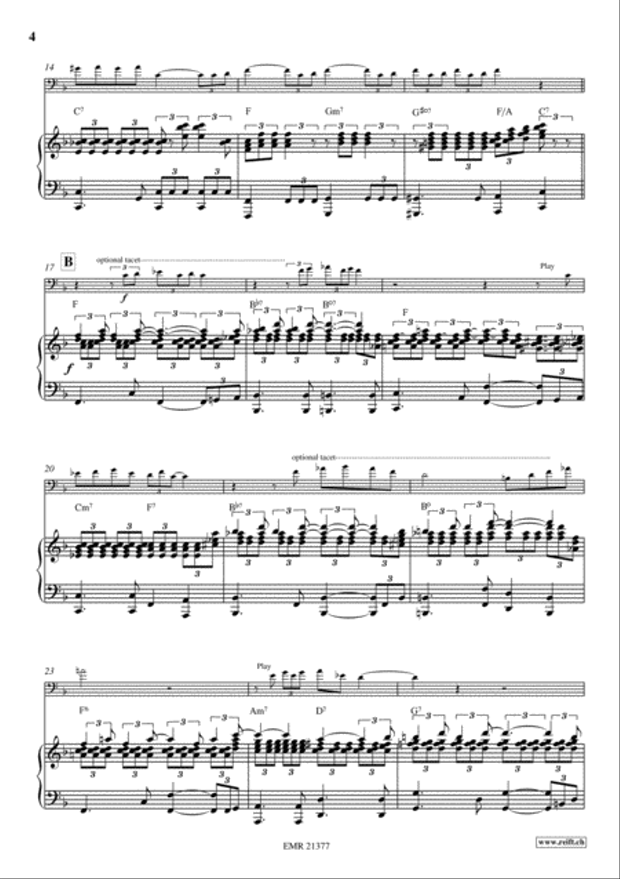 Blue Trombone Piano Accompaniment scores gallery preview page 5