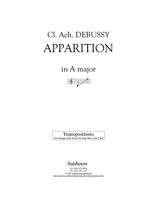 Debussy: Apparition (transposed to A major)