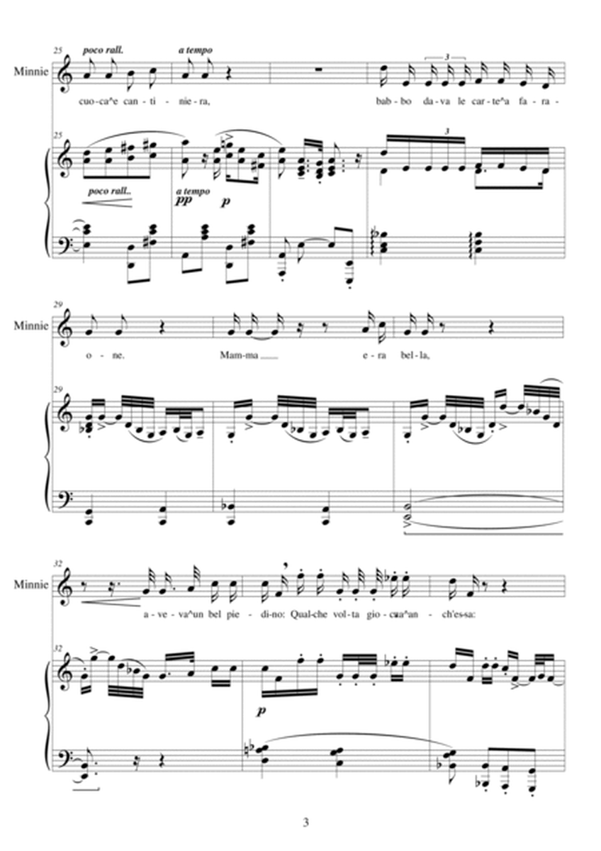 Puccini-La F.del W._Act1 Laggiù nel soledad-Soprano and piano image number null