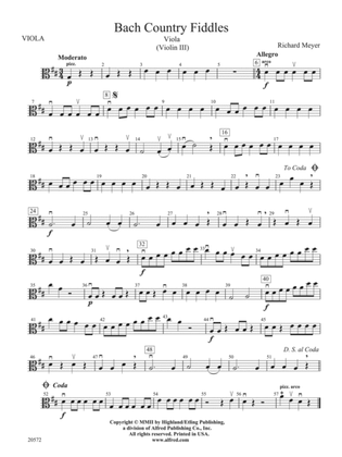 Bach Country Fiddles: Viola