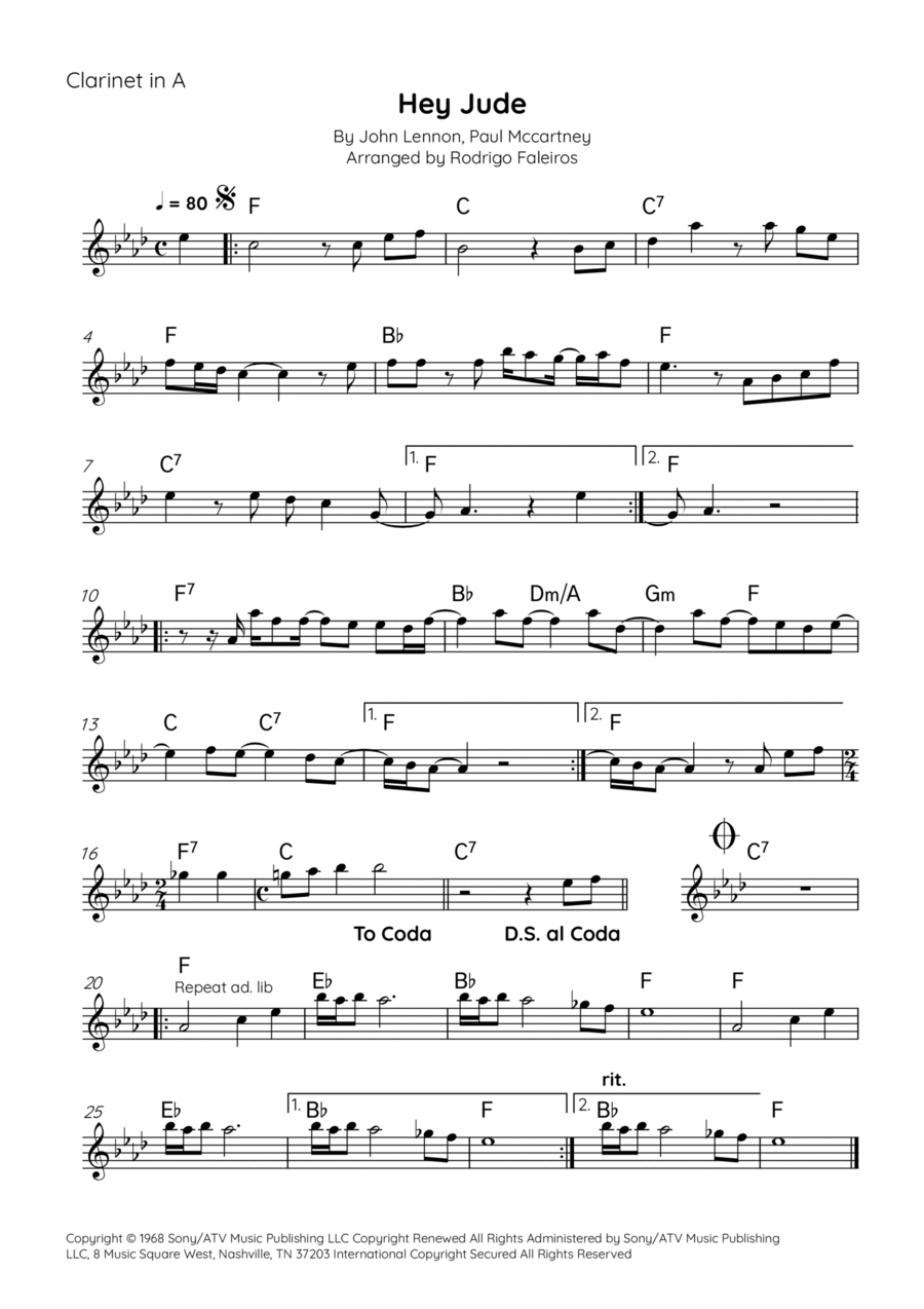 Hey Jude Chamber Music scores gallery preview page 1