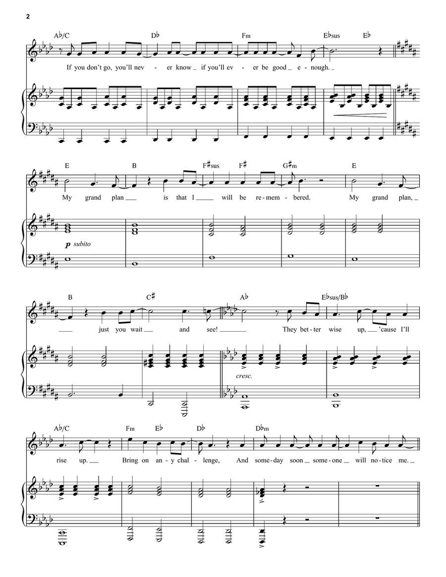 My Grand Plan (from The Lightning Thief: The Percy Jackson Musical) Voice scores gallery preview page 2