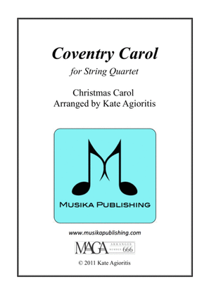 Book cover for Coventry Carol - Jazz Arrangement for String Quartet