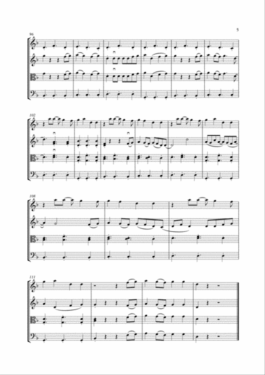 Shape Of You String Quartet scores gallery preview page 5