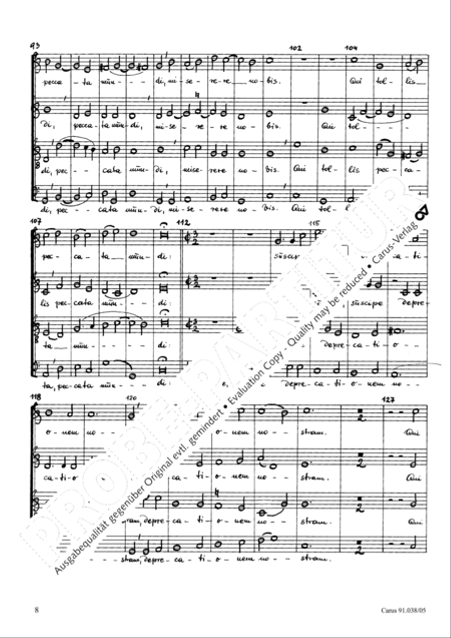 Missa Salvatoris 4-Part scores gallery preview page 9