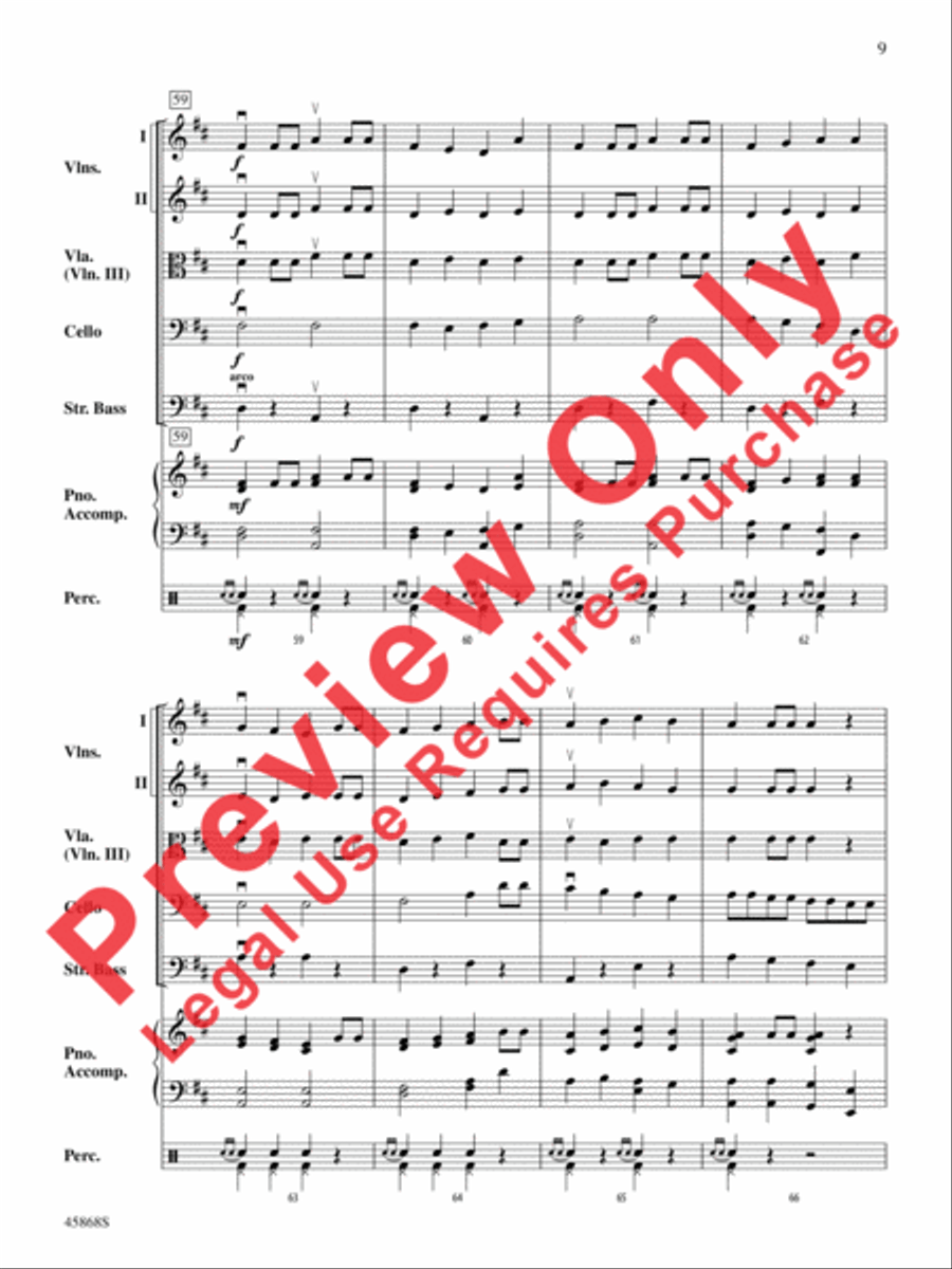 British March String Orchestra scores gallery preview page 9