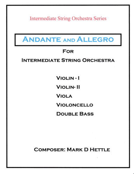 Andante and Allegro for Intermediate String Orchestra image number null