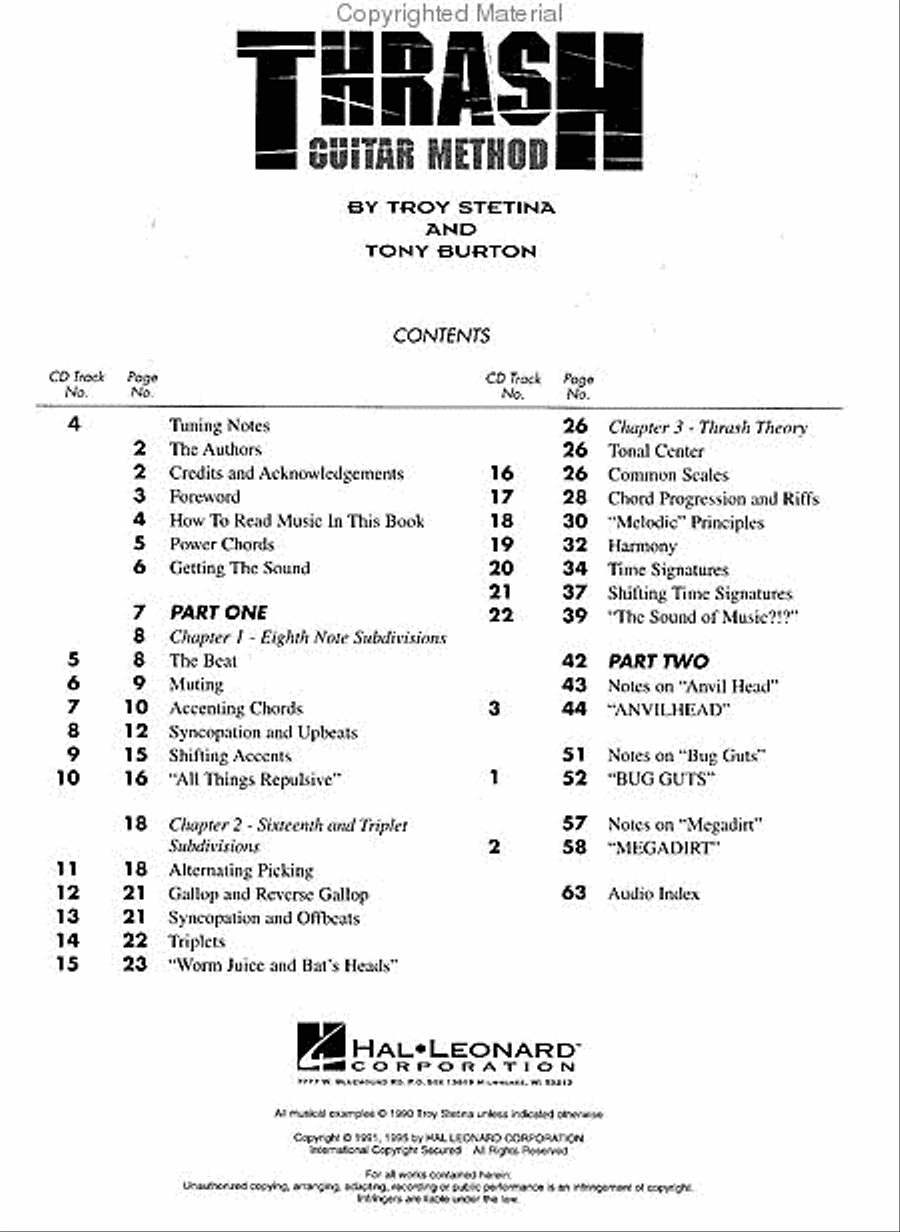 Thrash Guitar Method Electric Guitar scores gallery preview page 2