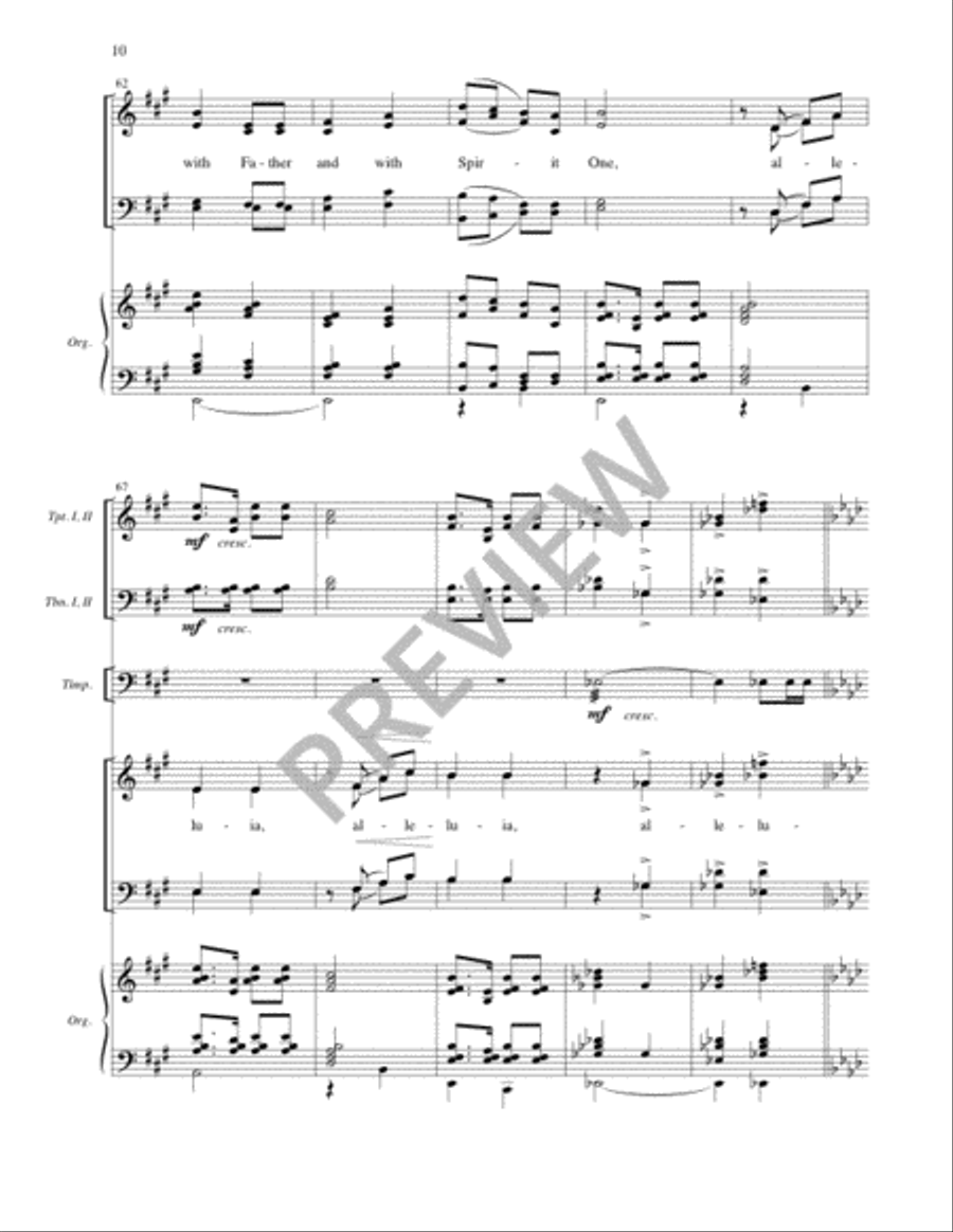 Sing We Triumphant Hymns of Praise / Jesus Is Risen! Let Us Sing! - Full Score and Parts Trombone scores gallery preview page 11