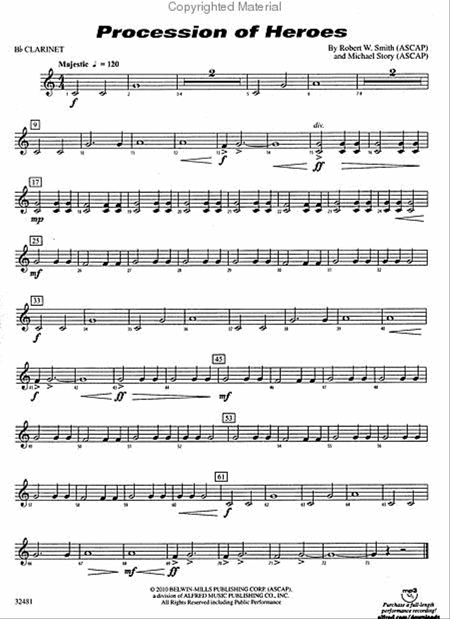 Procession of Heroes Concert Band scores gallery preview page 5