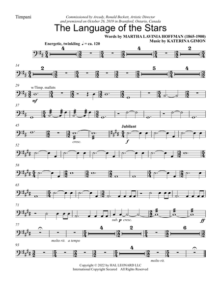 Language of the Stars (Full Orchestra) - Timpani