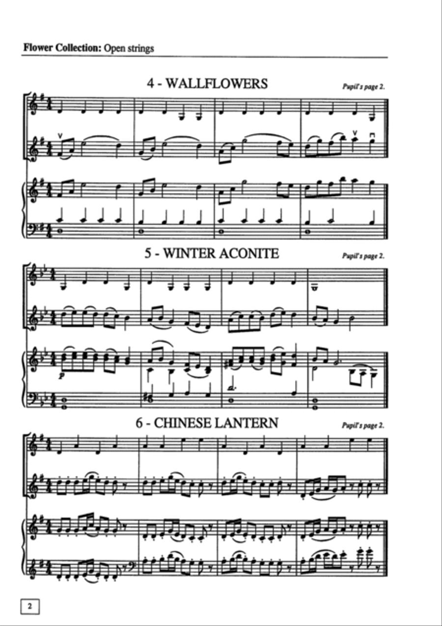 Collections for Violin Vol 1Accompaniment Book Flower Collection Violin Solo scores gallery preview page 6