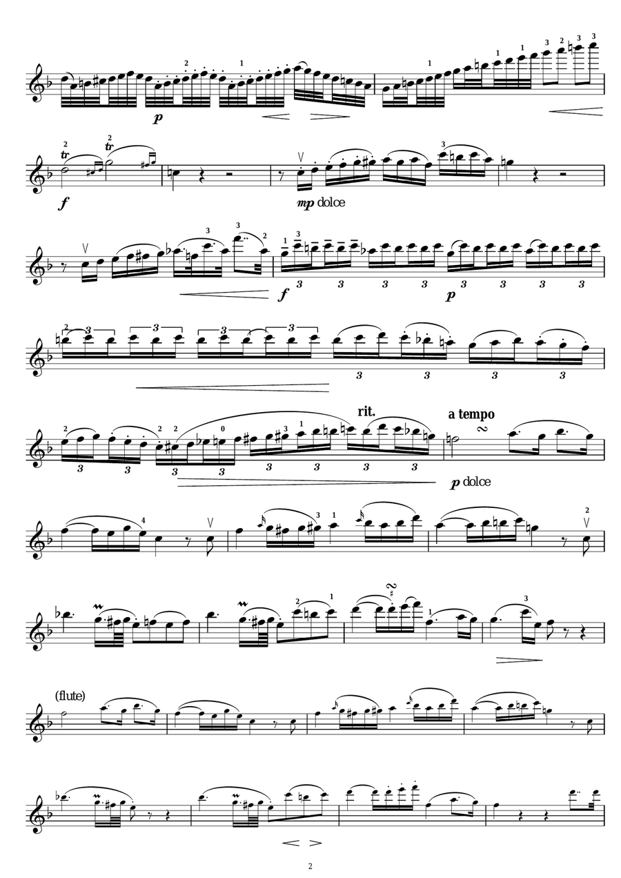 Romance For Violin And Orchestra, No.2 In F Major, Op.50 Violin Solo scores gallery preview page 2