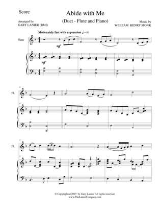 Book cover for ABIDE WITH ME (Duet – Flute and Piano/Score and Parts)