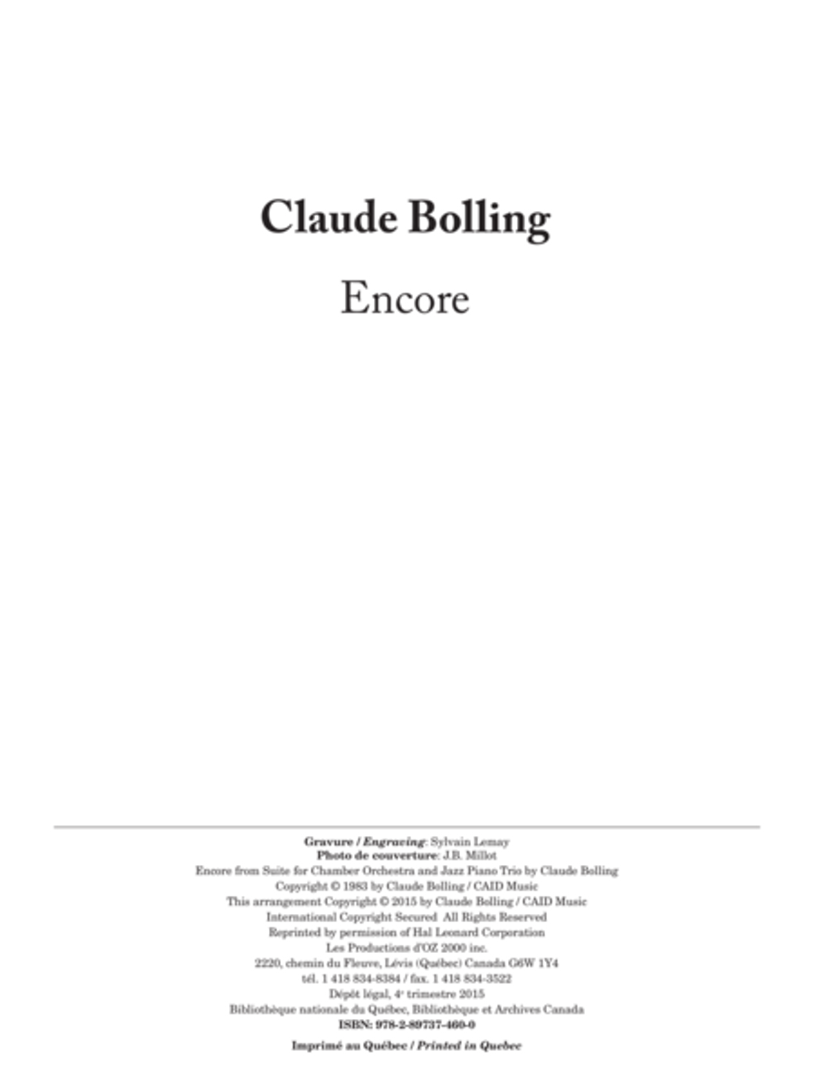 Encore Piano Accompaniment scores gallery preview page 1