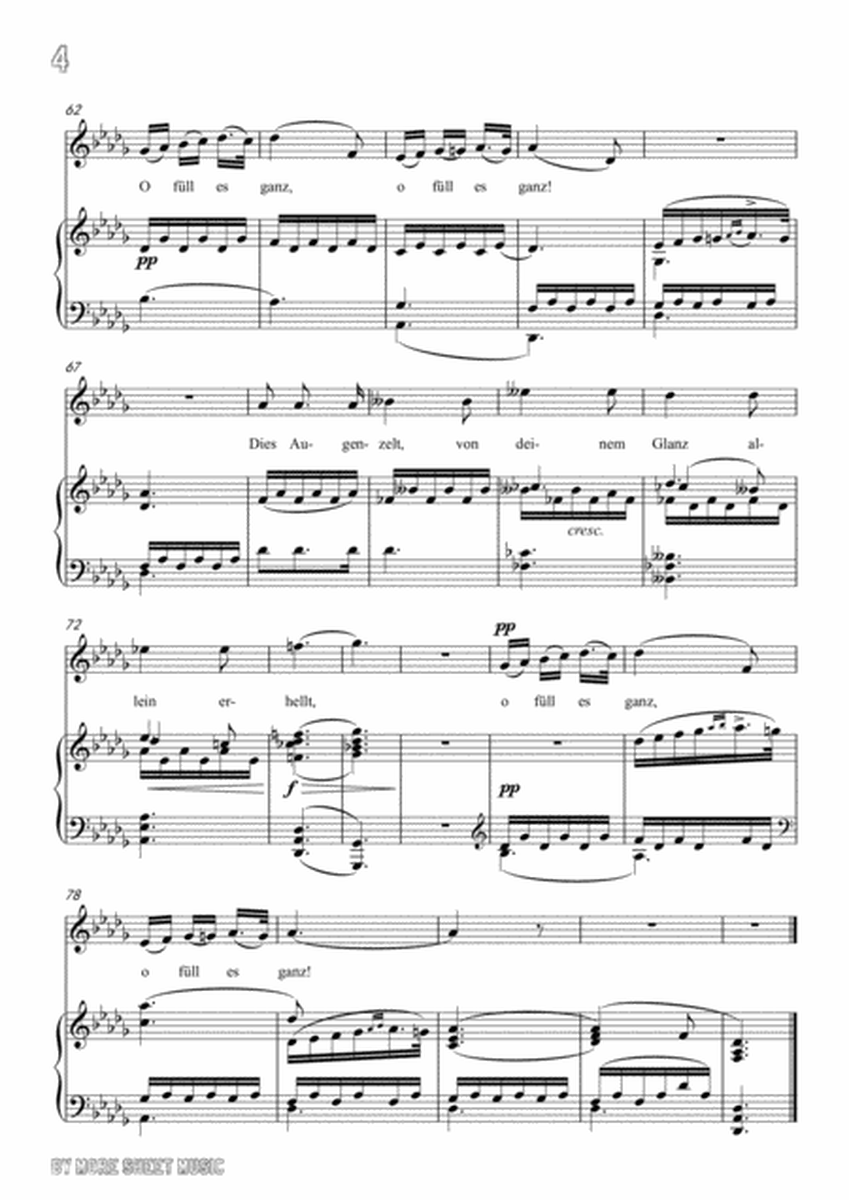 Schubert-Du bist die Ruh in D flat Major,for voice and piano image number null
