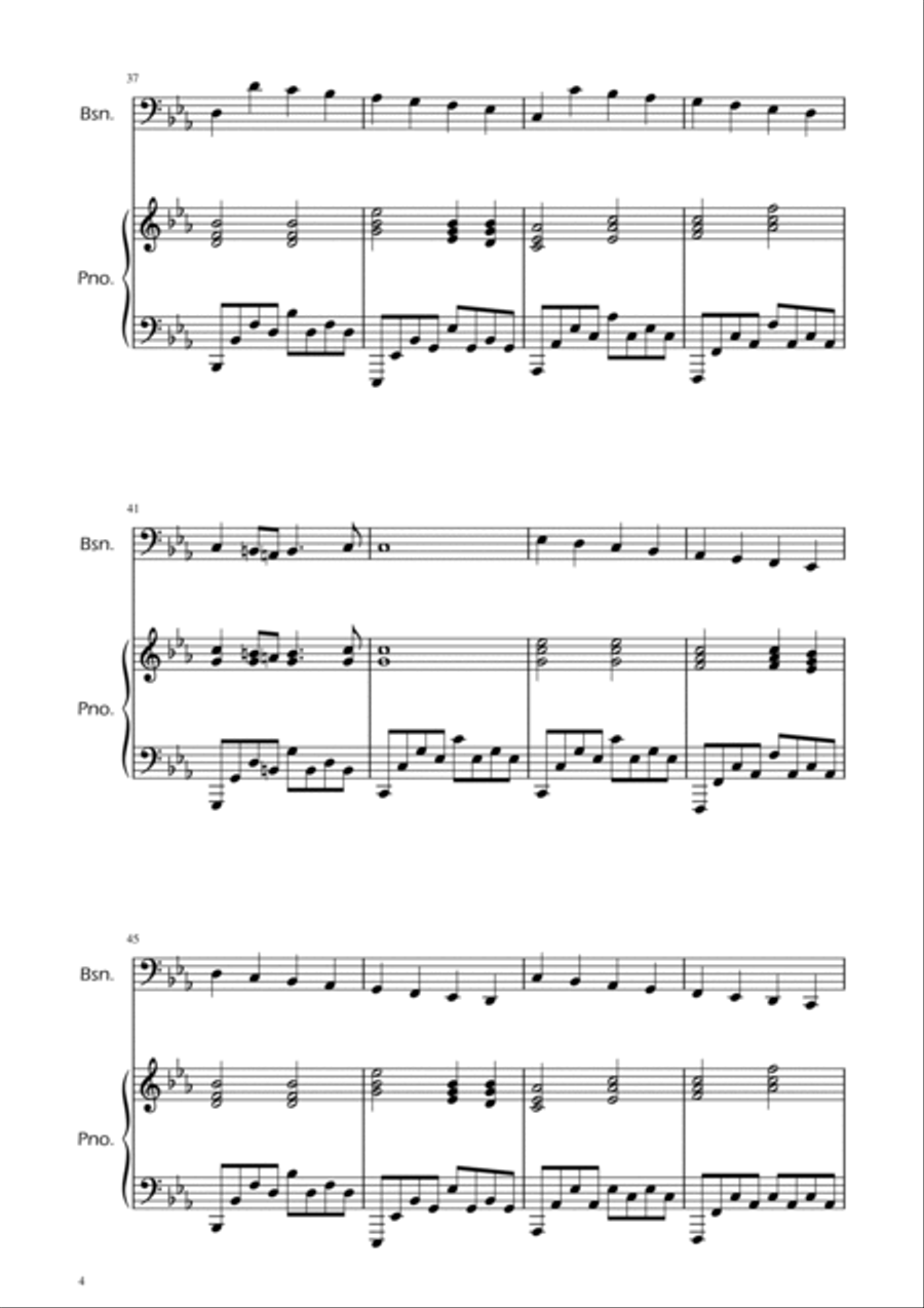 Passacaglia - Handel/Halvorsen - Easy Bassoon Solo w/ Piano Chamber Music scores gallery preview page 4