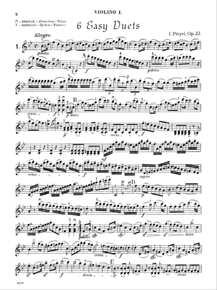 Six Easy Duets, Op. 23 String Duet scores gallery preview page 3