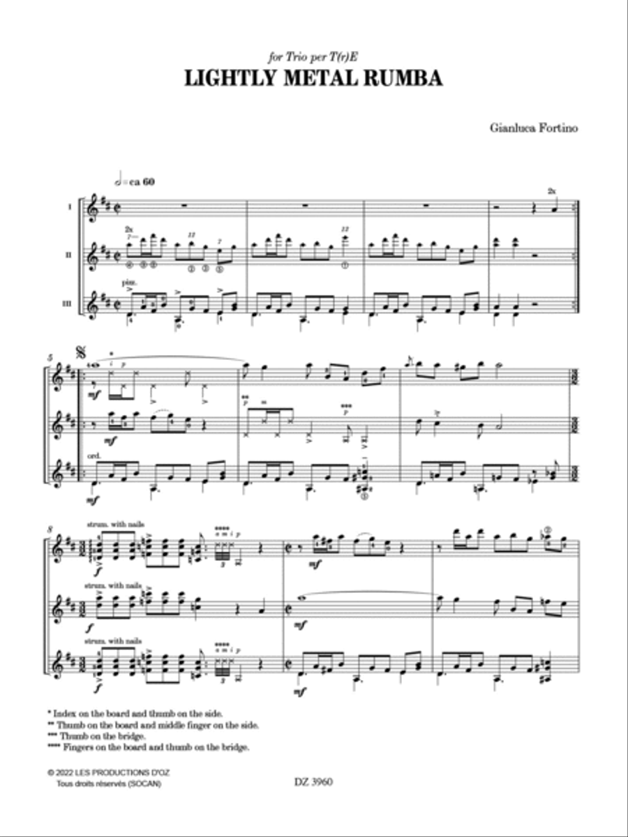 Lightly Metal Rumba Guitar Ensemble scores gallery preview page 2