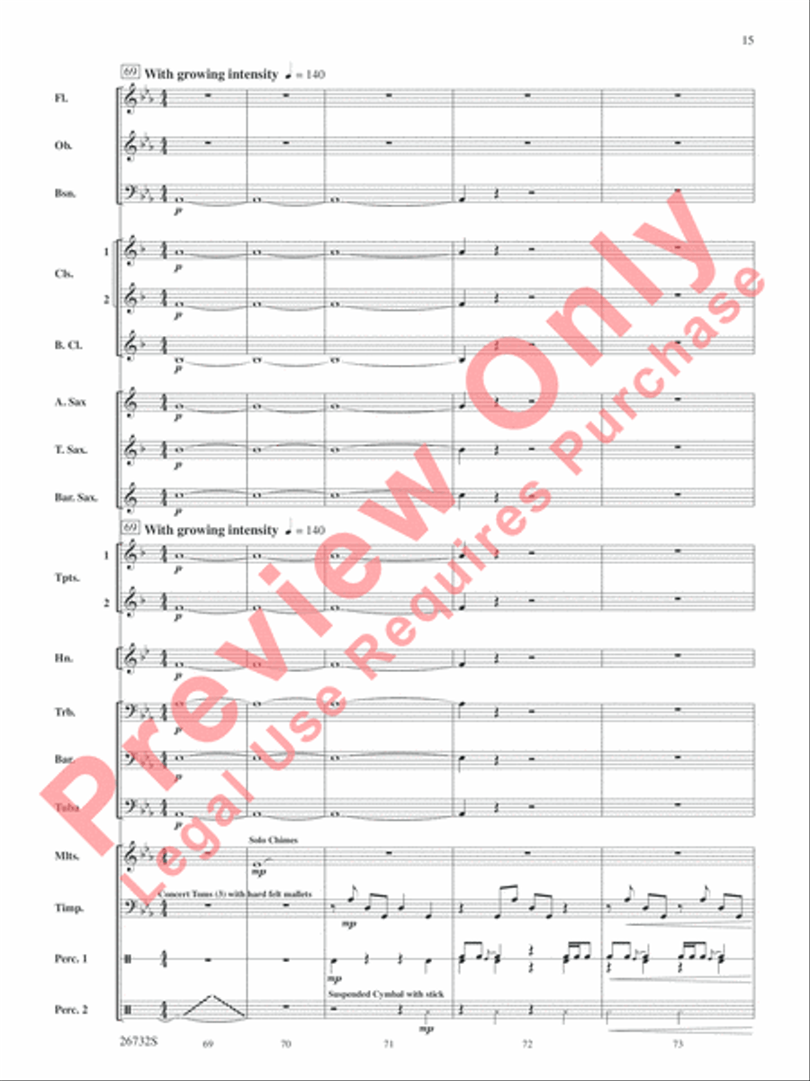 Four Waves Four Waves Concert Band scores gallery preview page 16