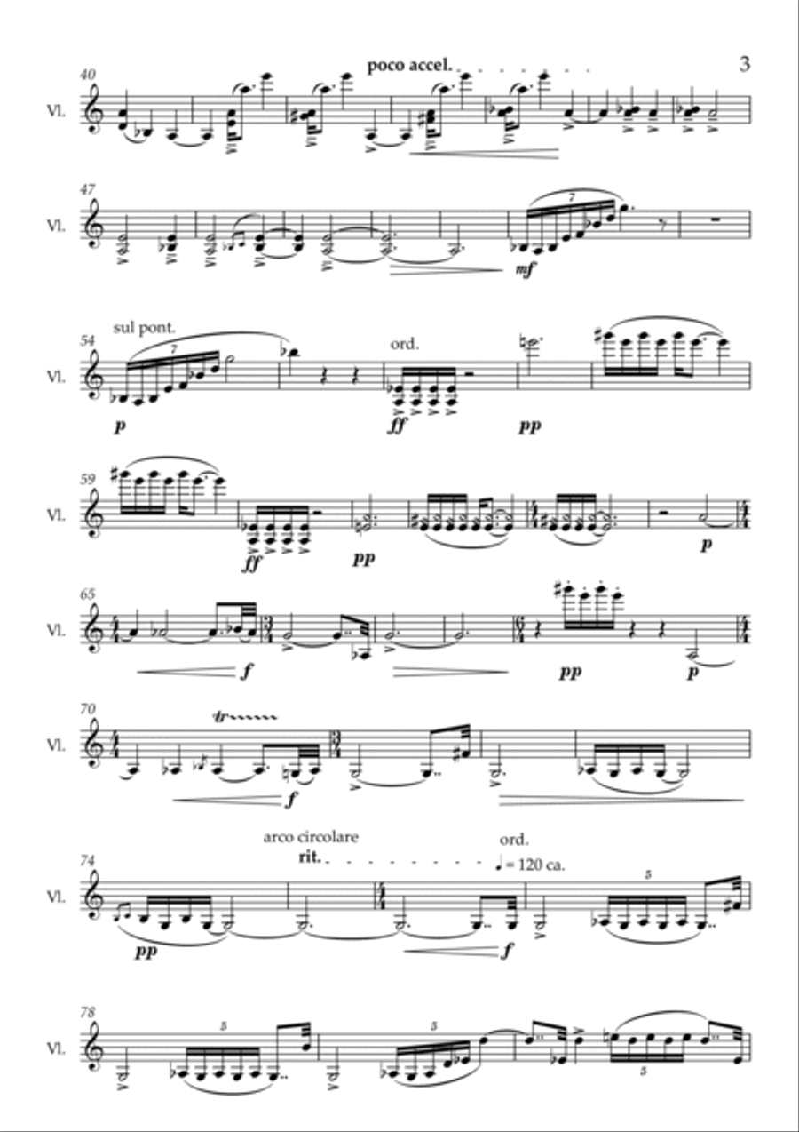 Paolo Catenaccio: RAPSODIA (ES-22-009) Violin Solo scores gallery preview page 5