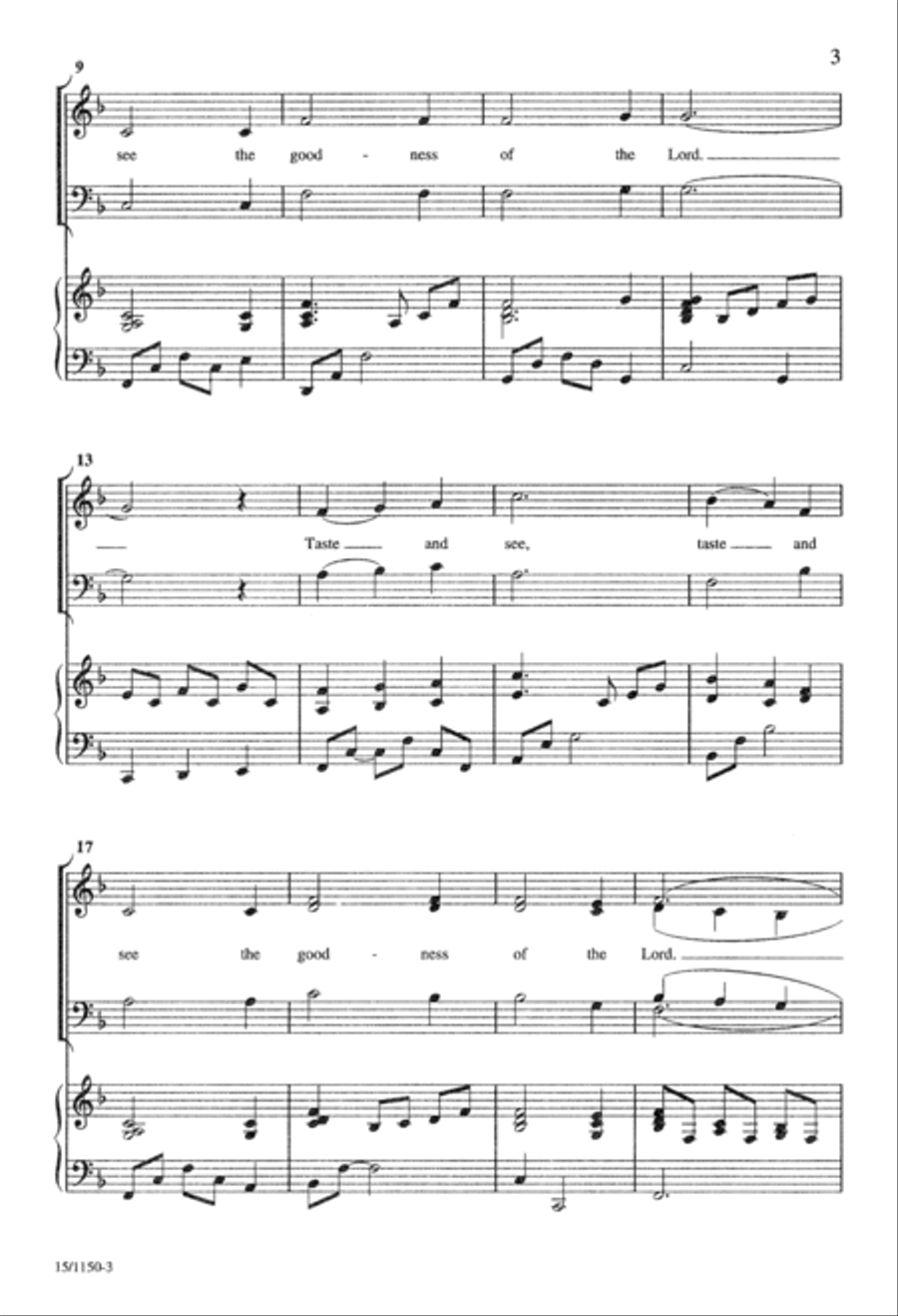 Taste and See Taste and See 4-Part scores gallery preview page 3