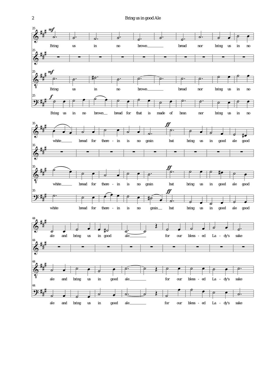 Bring us in good ale AATB version (men's voices) TB scores gallery preview page 2