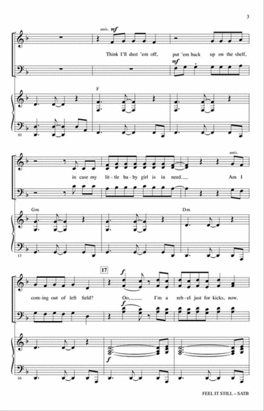 Feel It Still Feel It Still Choir scores gallery preview page 3