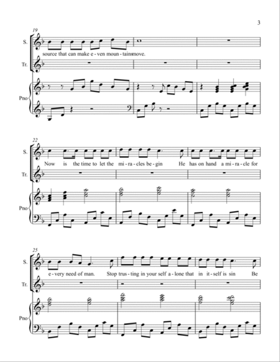 Let The Miracles Begin Voice scores gallery preview page 3
