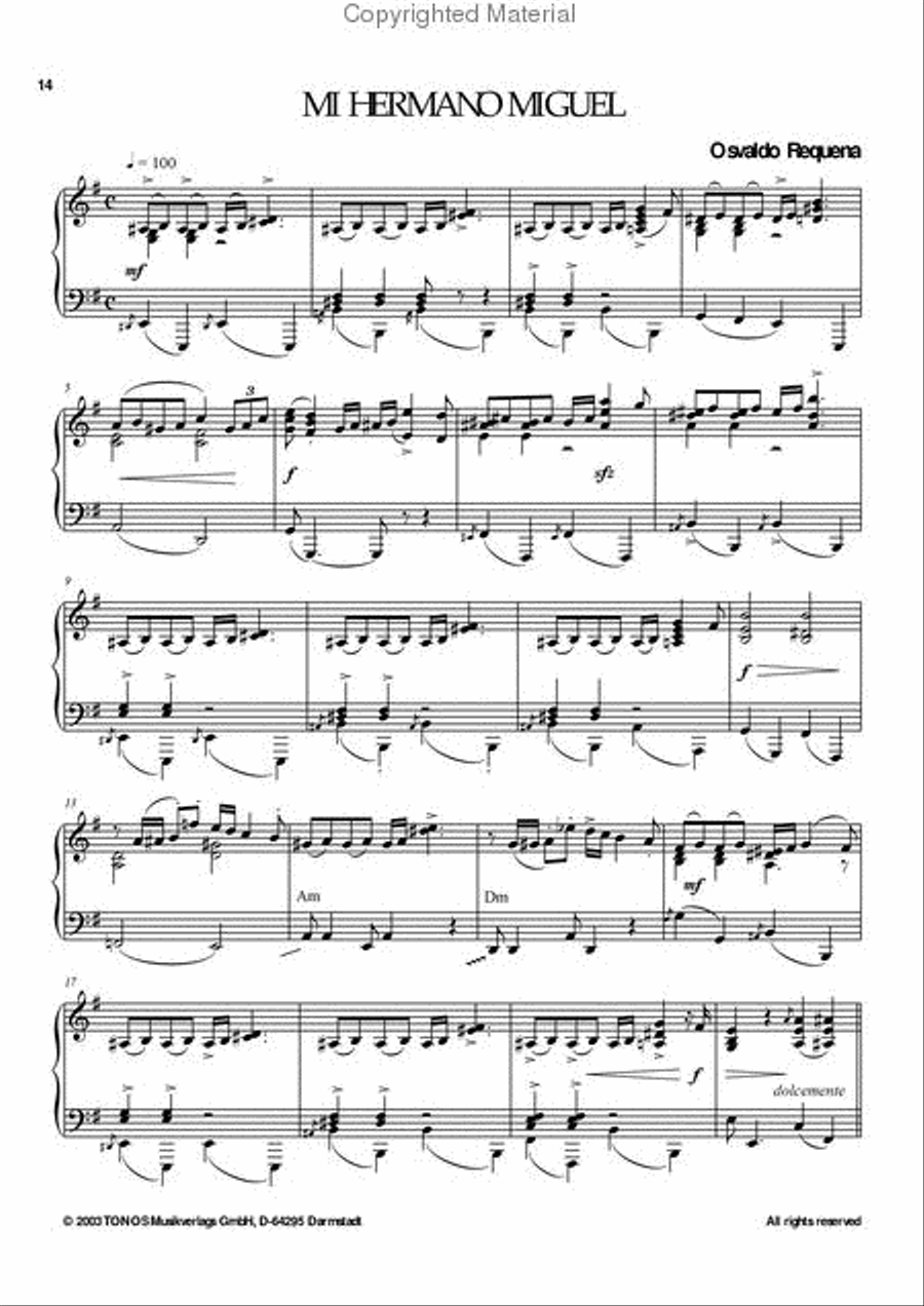 Tango Nuevo for piano solo 2