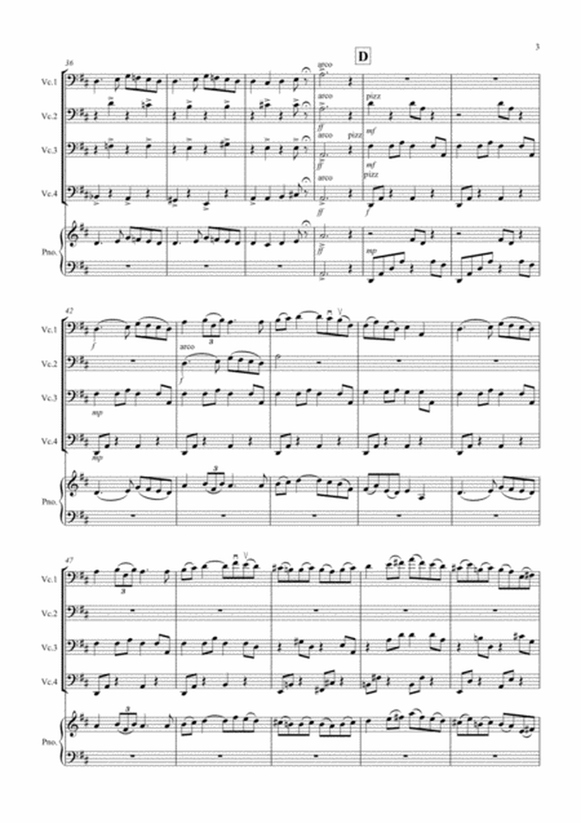 Intermezzo (Fantasia from Carmen) for Cello Quartet image number null
