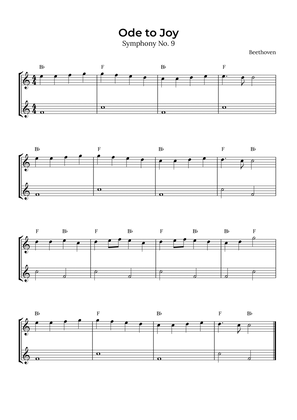 Ode to Joy (Trumpet and Horn with chords)