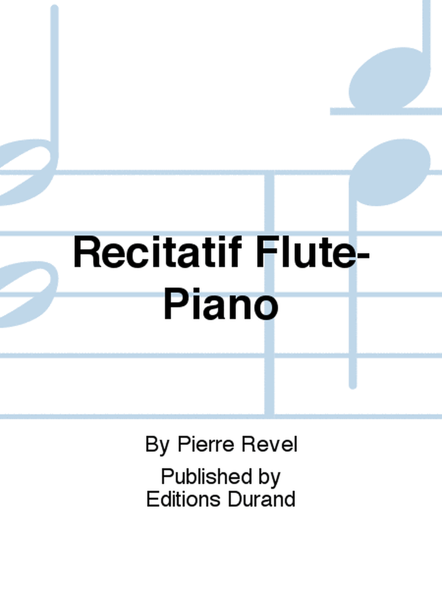 Recitatif Flute-Piano