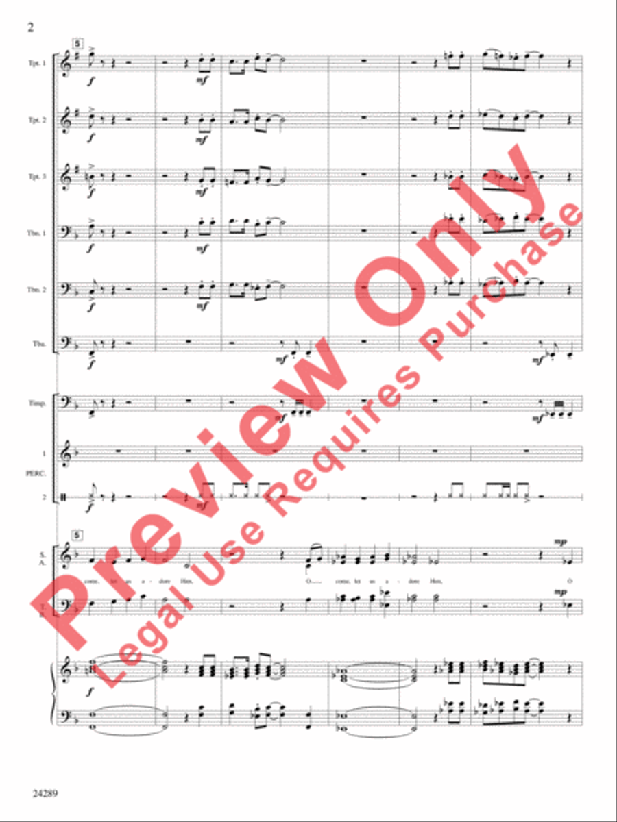 O Come, Let Us Adore Him Choir scores gallery preview page 3