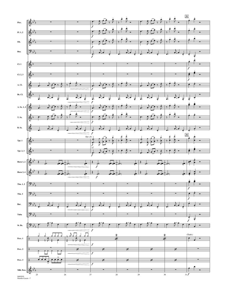 Mambo Greats - Conductor Score (Full Score) Concert Band scores gallery preview page 6