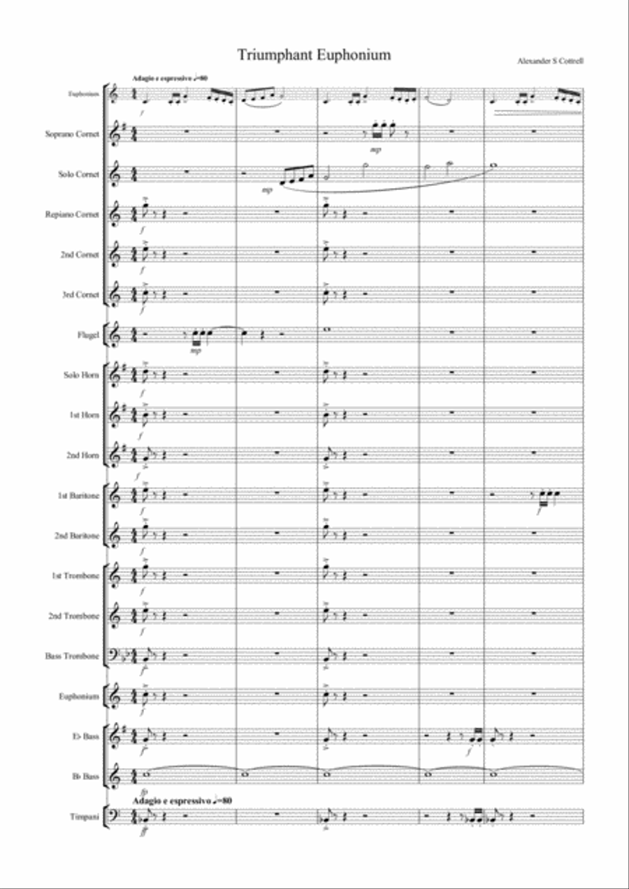 Triumphant Euphonium Triumphant Euphonium Brass Ensemble scores gallery preview page 1