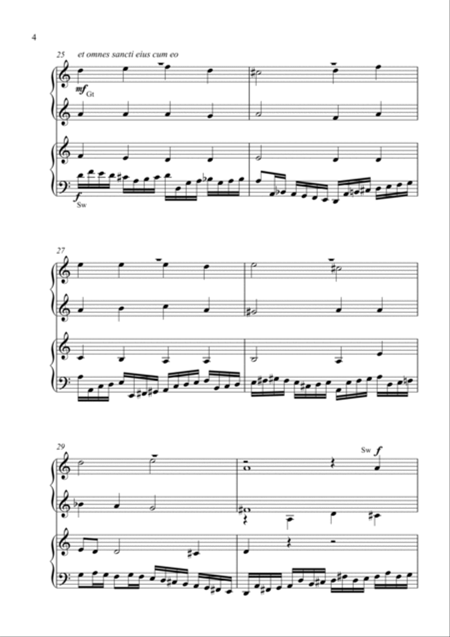 Ecce Dominus Veniet (Organ Duet) Organ Solo scores gallery preview page 4