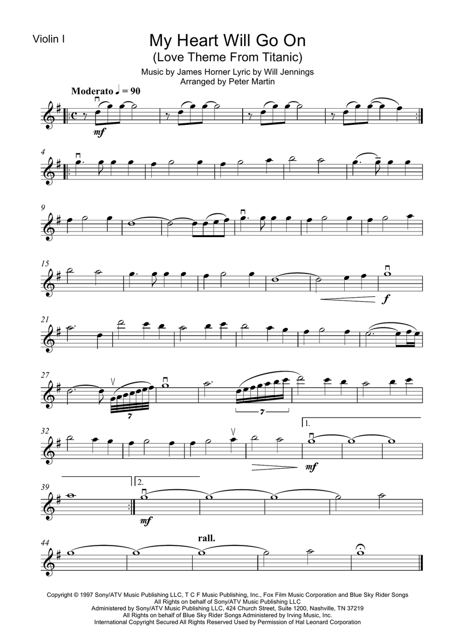 My Heart Will Go On (Love Theme from Titanic) String Quartet scores gallery preview page 3