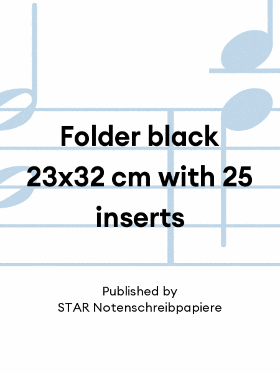 Book cover for Folder black 23x32 cm with 25 inserts